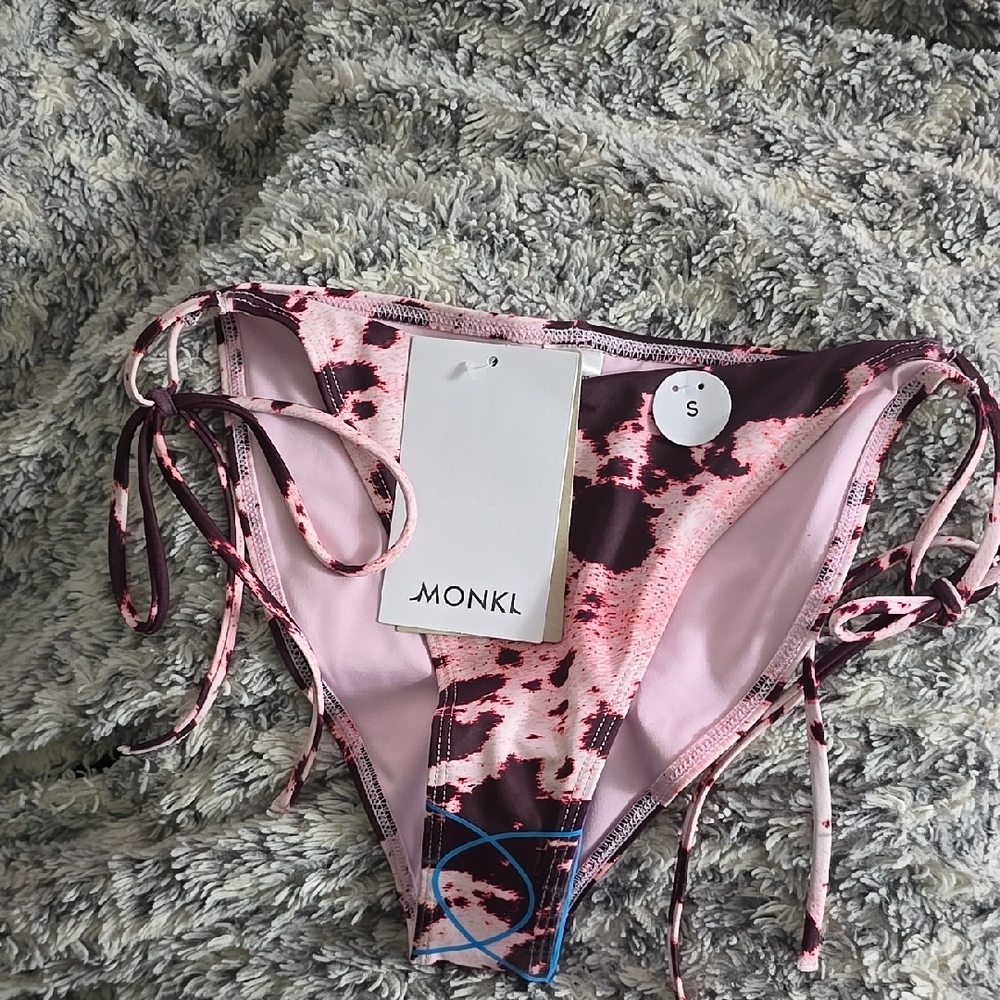 Monki Pink and Black Bikini Bottom